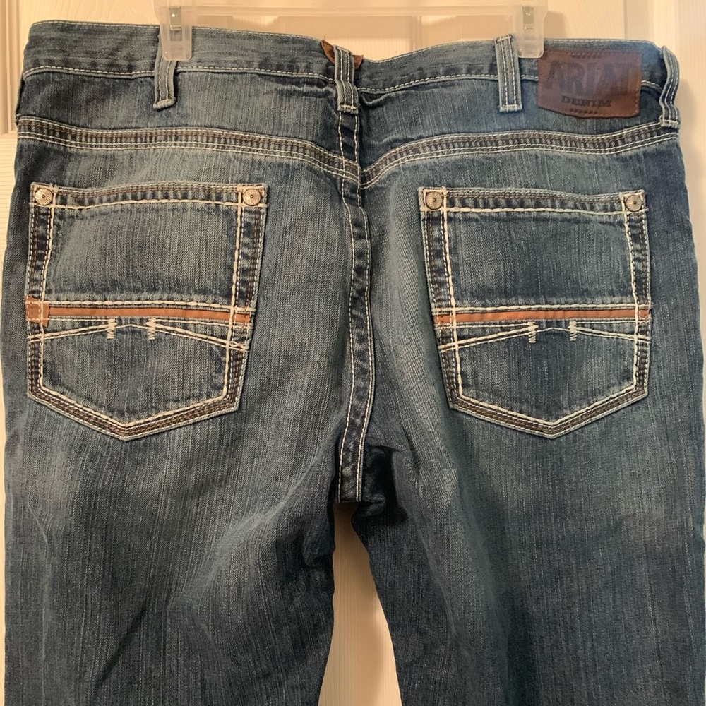 ARIAT MEN'S M4 COLTRANE DURANGO LOW RISE FASHION BOOT CUT JEANS 38x32